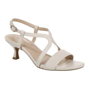 LifeStride Women's Nolita Strappy Slingback Dress Sandals White Size 7 1/2